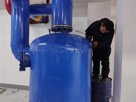 罐體保溫施工現場